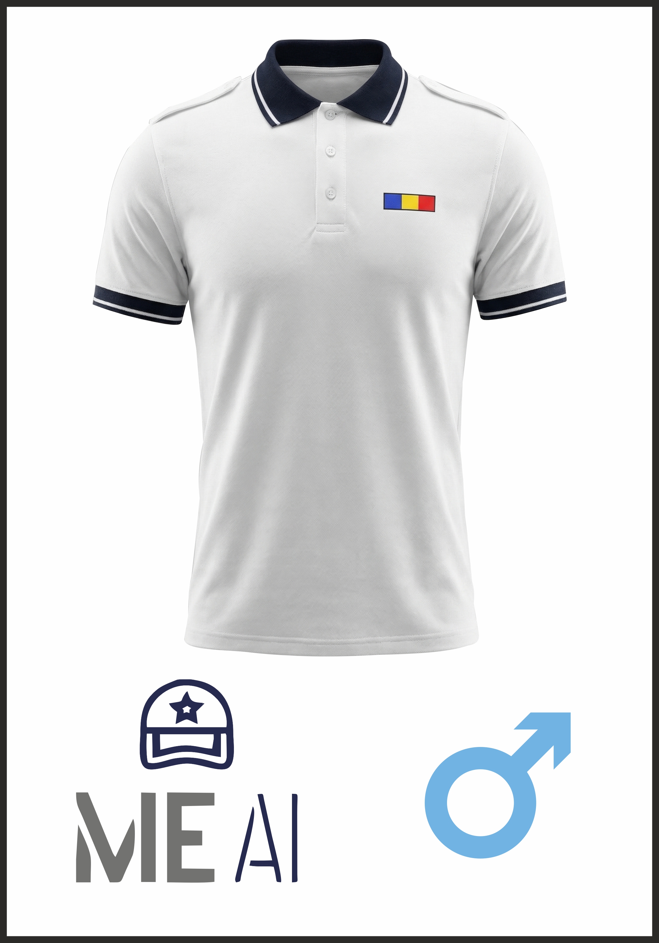 Tricou Polo Alb Elite - Combat Bărbat