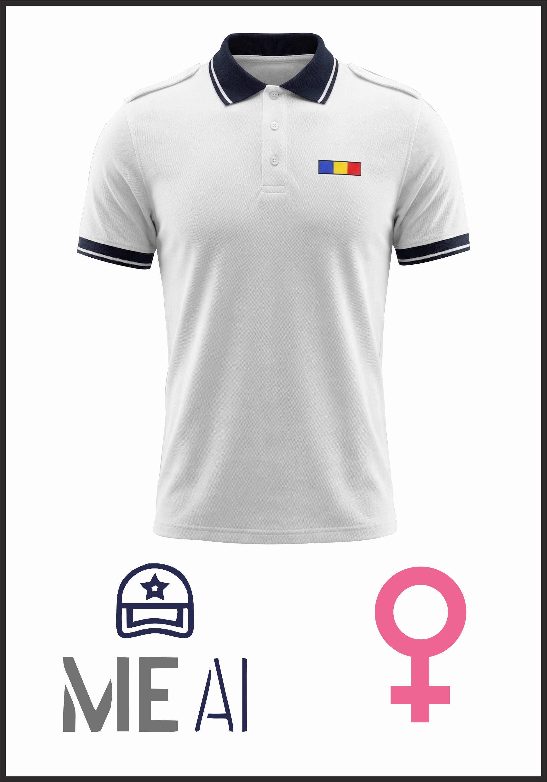 Tricou Polo Alb Elite - Combat Damă