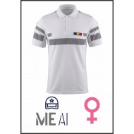 Tricou Polo ALB Reflectorizant Elite - Combat Damă