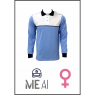 Bluză Polo Alb/bleu - Combat Damă