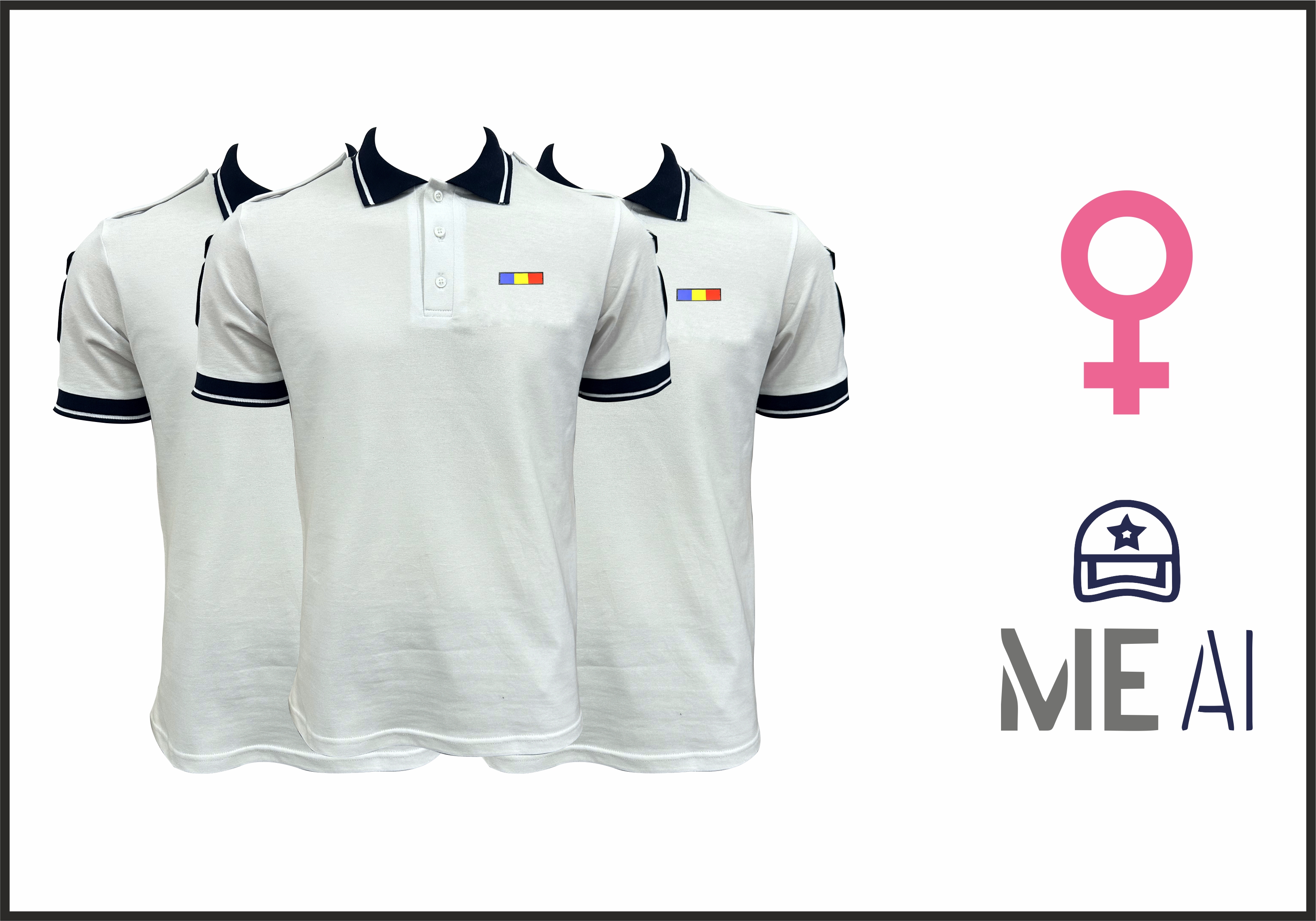 Set 3 Tricouri Polo Alb Elite - Combat Dama Set 3 Tricouri Polo Alb Elite - Combat Dama