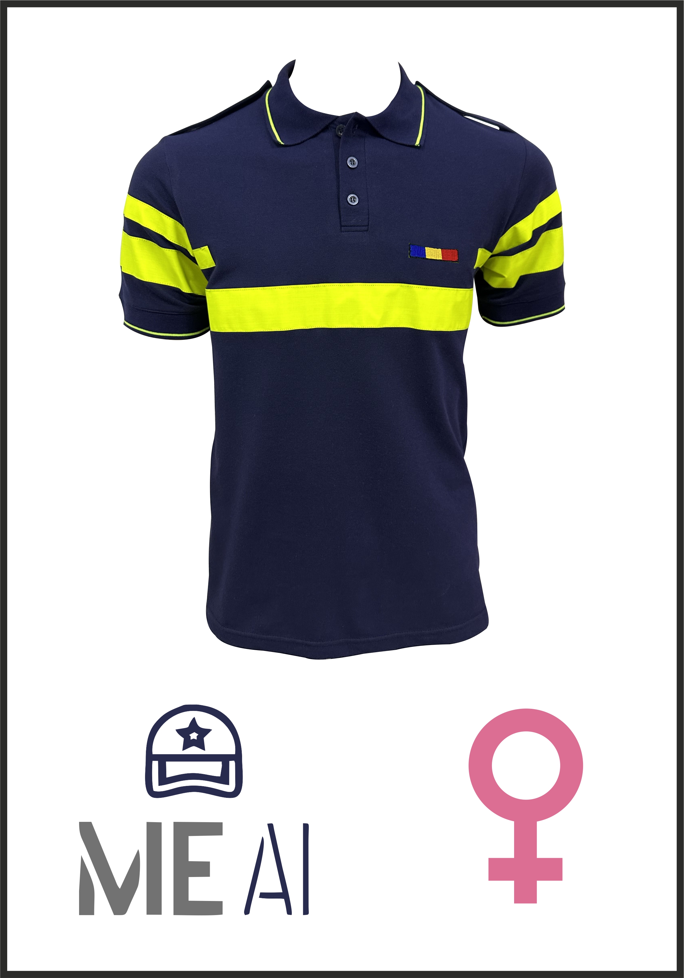 Tricou Polo Reflectorizant - Combat Damă