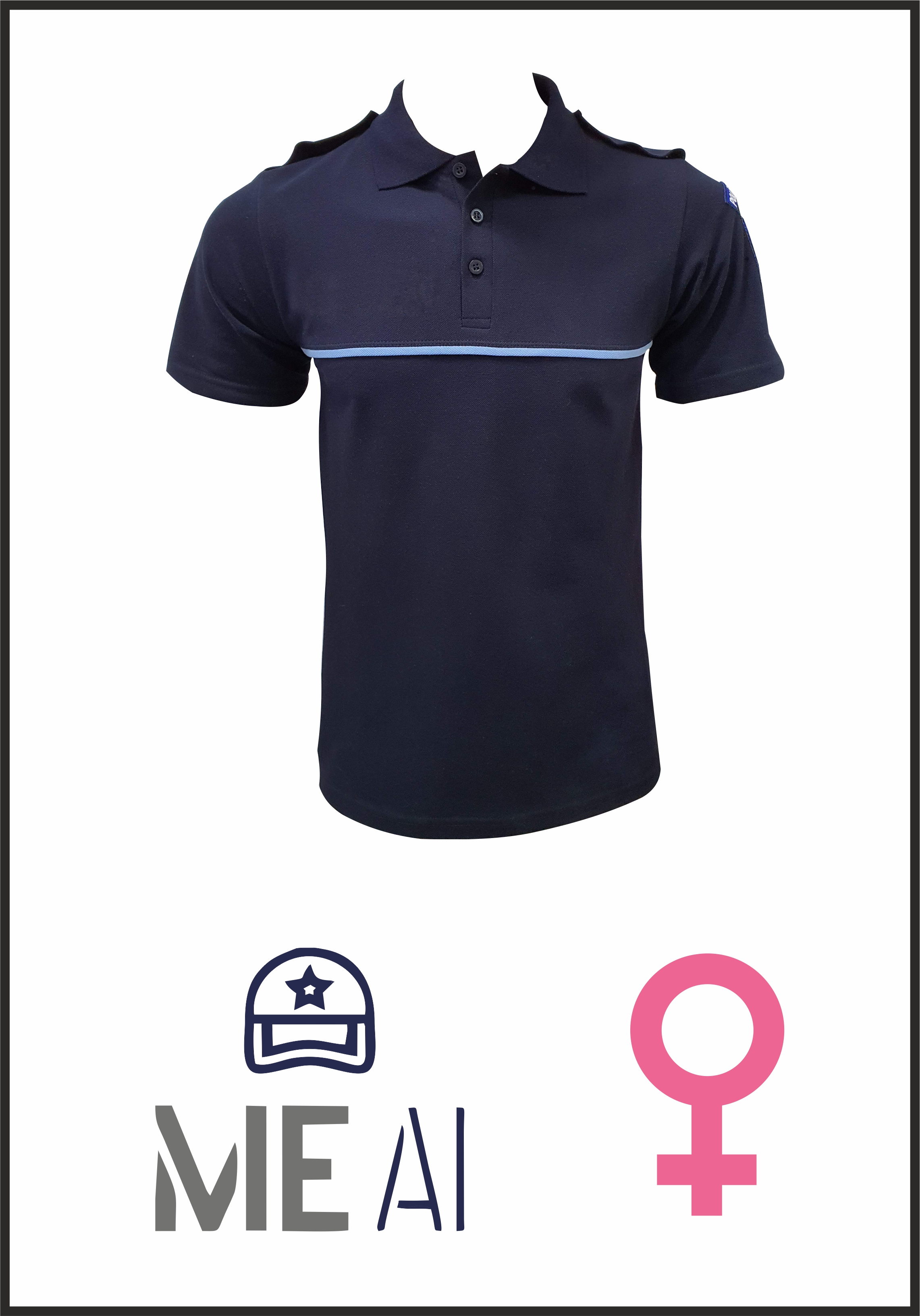 Tricou Polo Bleumarin - Combat Dama