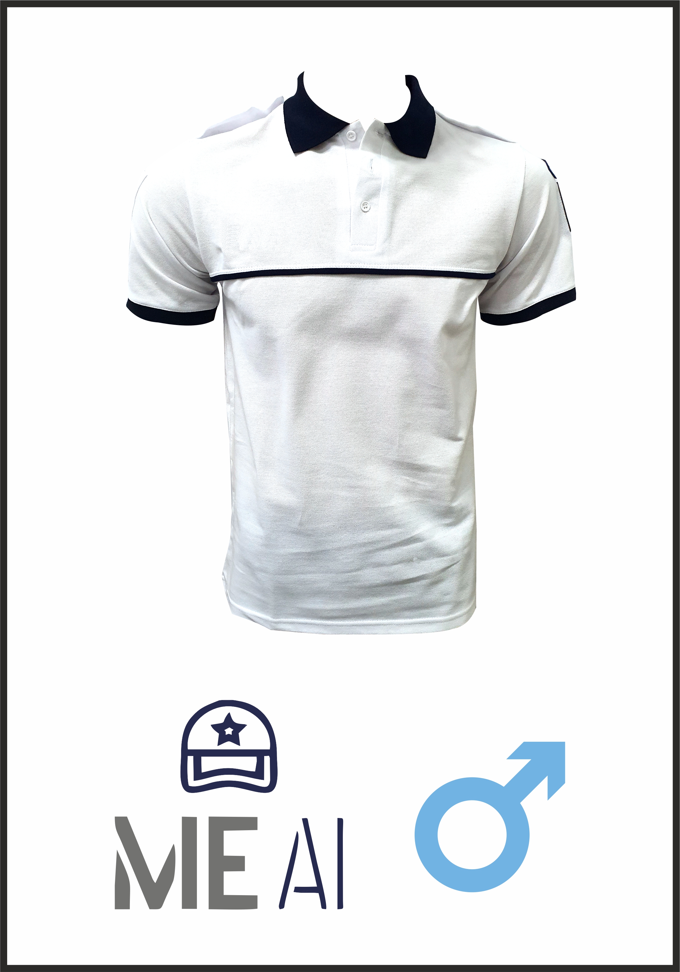 Tricou Polo Alb - Combat Bărbat Tricou Polo Alb - Combat Bărbat