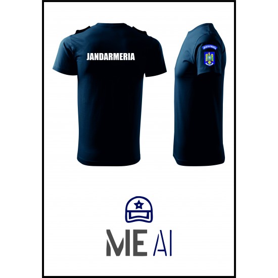Tricou Glat BLEUMARIN - Jandarmeria Română