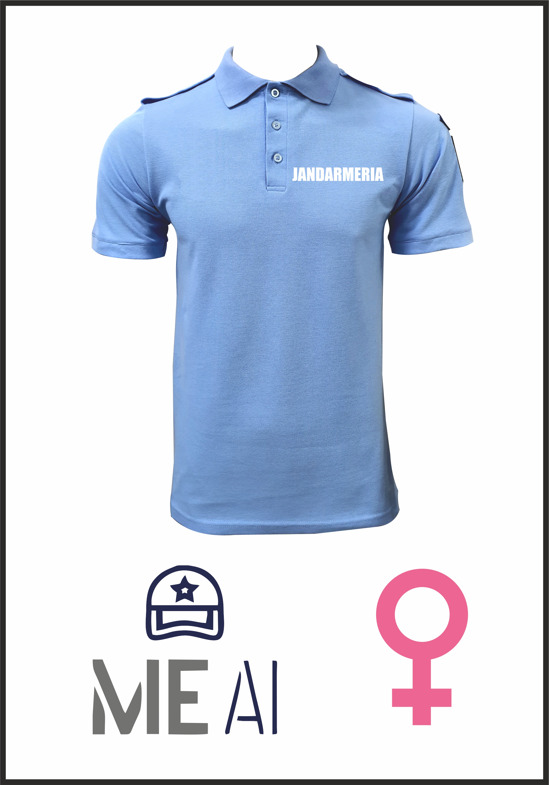 Tricou Polo Bleu - Jandarmeria Română Damă Tricou Polo Bleu - Jandarmeria Română Damă