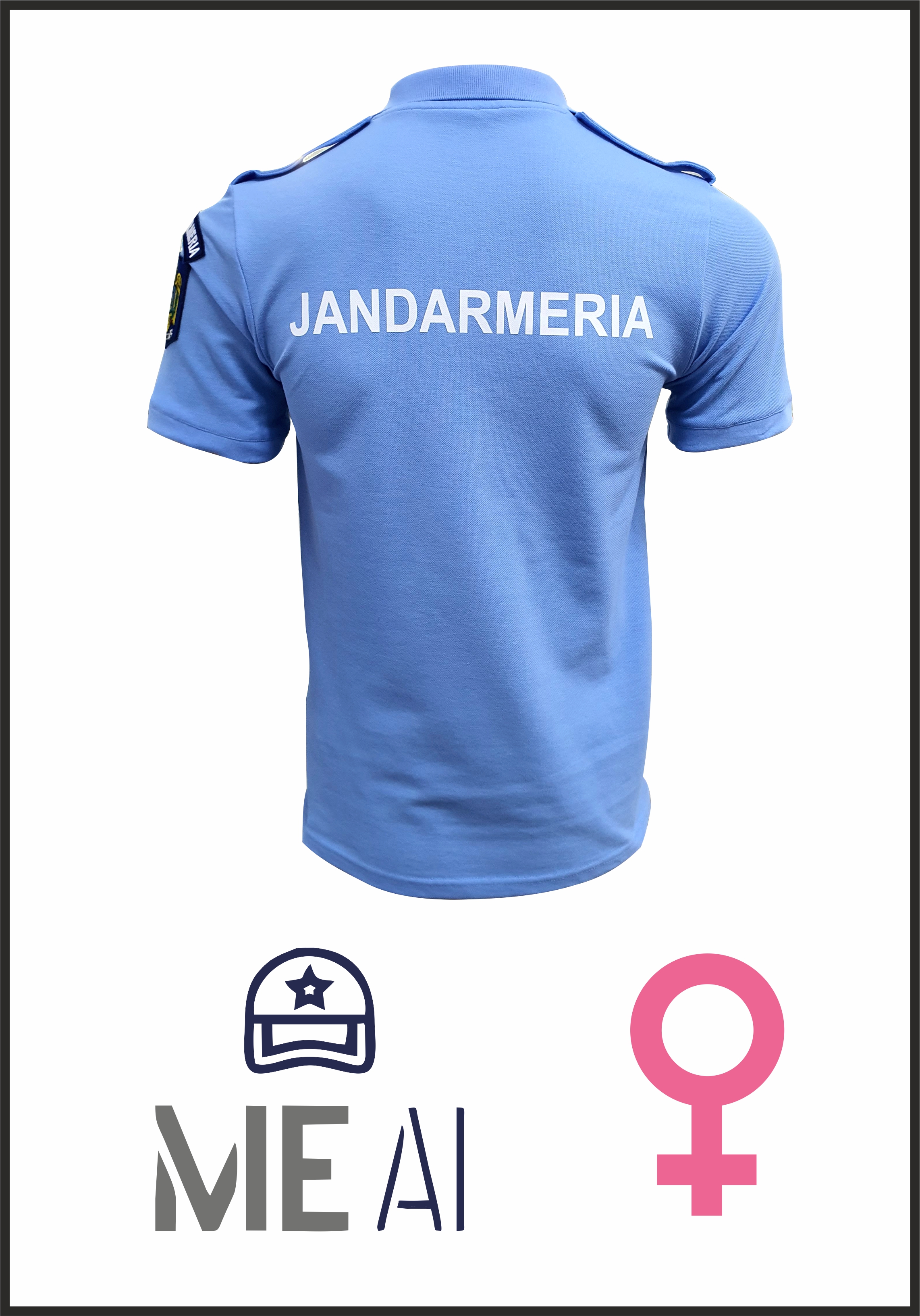 Tricou Polo Bleu - Jandarmeria Română Damă Tricou Polo Bleu - Jandarmeria Română Damă