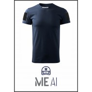 Tricou Glat BLEUMARIN Patch Mâneci - Jandarmeria Română