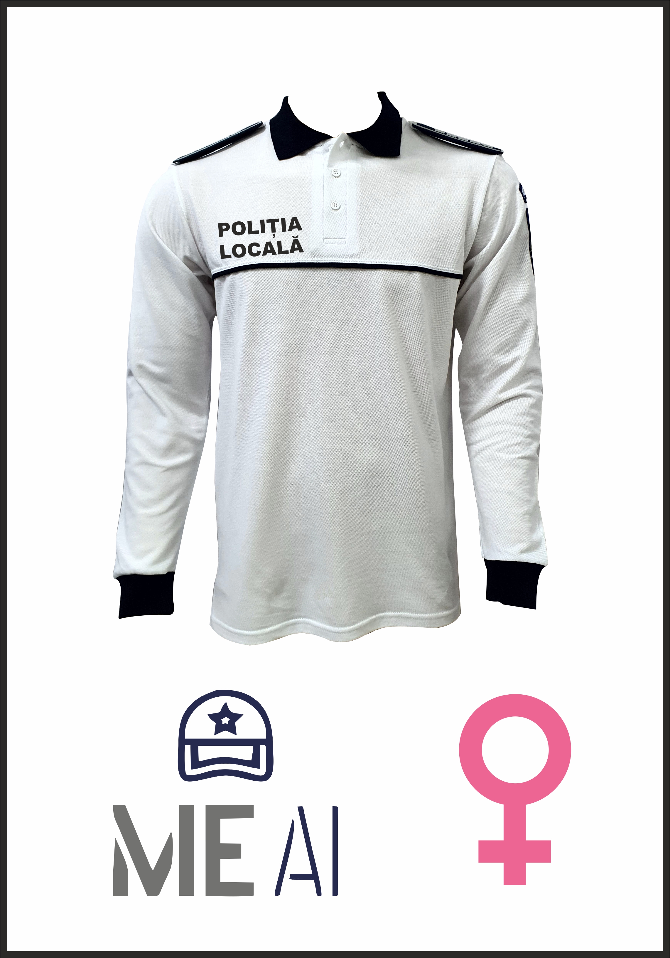 Bluză Polo Alb - Poliția Locală Rutieră Damă Bluză Polo Alb - Poliția Locală Rutieră Damă