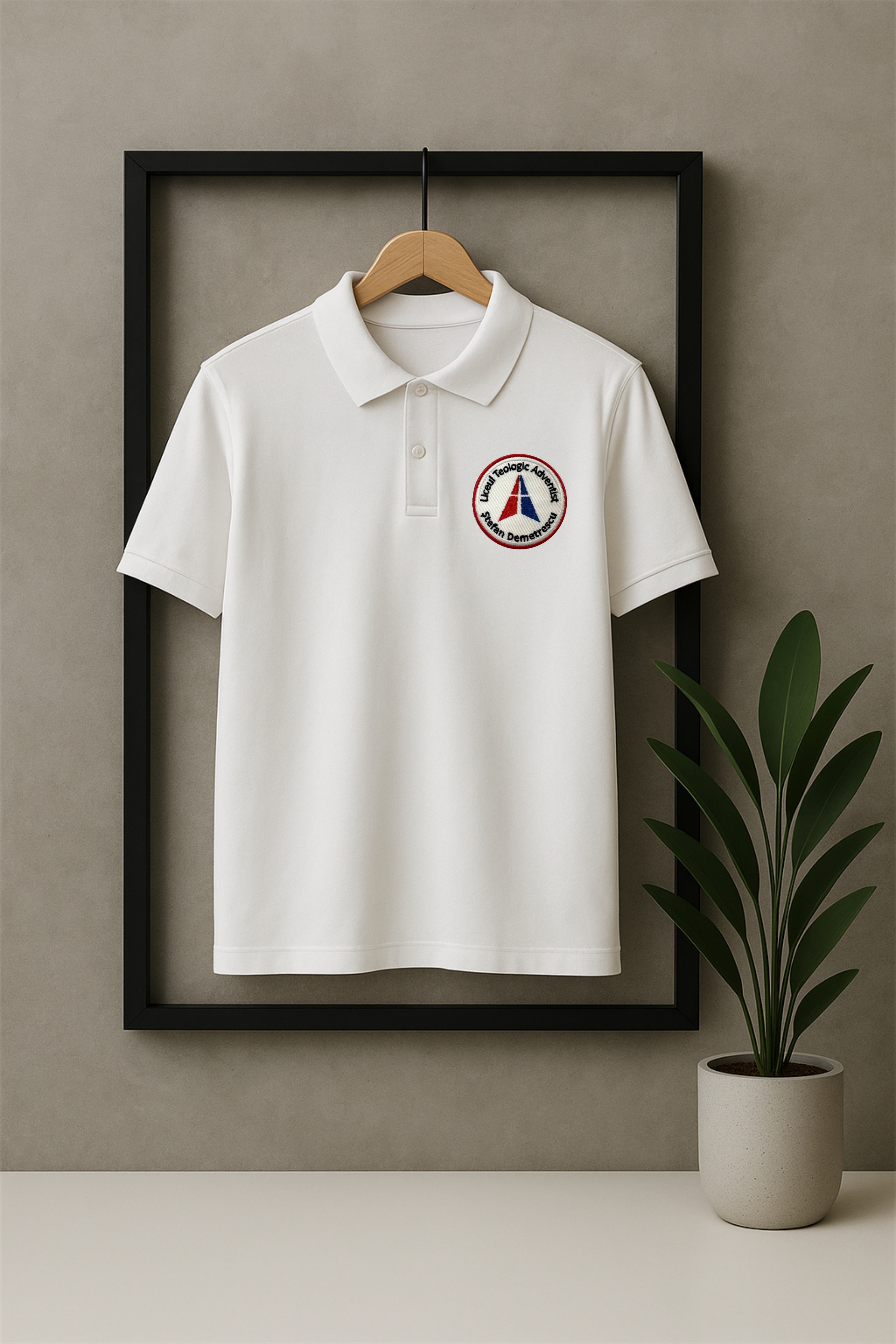 Tricou Polo Alb Unisex - LTA Ștefan Demetrescu